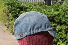Cycling cap VINTAGE DENIM one size 100% COTTON handmade new