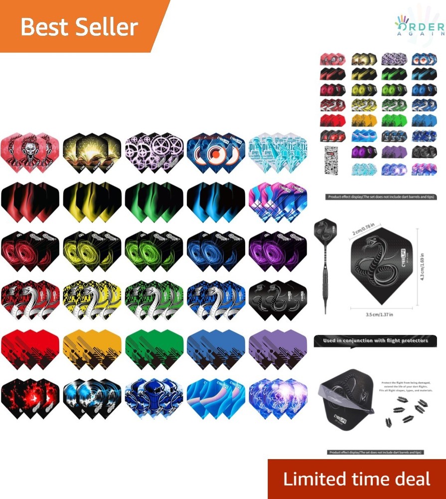Dart Flights Replacement Plastic 90pcs Standard for Steel Soft Tip Games