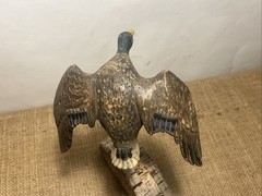 miniature flying mallard drake decoy sculpture vintage unknown