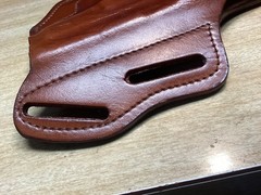 Front Line brand RH holster OWB Glock 19 RS & CD BROWN LEATHER 3 slots
