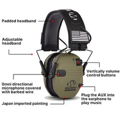 Walkers Razor Electronic Shooting Ear Muff Slim Shooting Anti-noise Earphone US