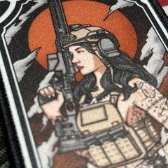 Woman Warrior Tactical Hook Loop Patch High Quality 2×3.5”