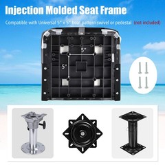 2 Pack High Back Folding Boat Seats with Sponge Cushion & Flexible Hinges