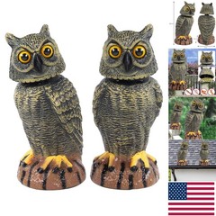 Elegant Golden Owl Decoy – 10.6 Inch Garden Protector Against Pests (2 Pack)