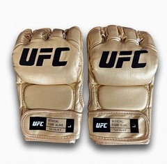 Gold UFC Champion MMA Fight Gloves PAIR Leather – Great For Autographs