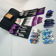 VTG 146 PCS Airmaster 6 Dart Set Case Extra Flights Shafts Points Plastic Steel