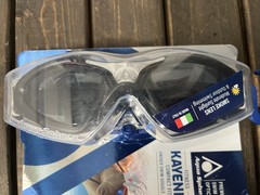 Aqua Sphere Kayenne Unisex Swim Goggles, Black/Silver w/ Smoke Lens, Compact Fit
