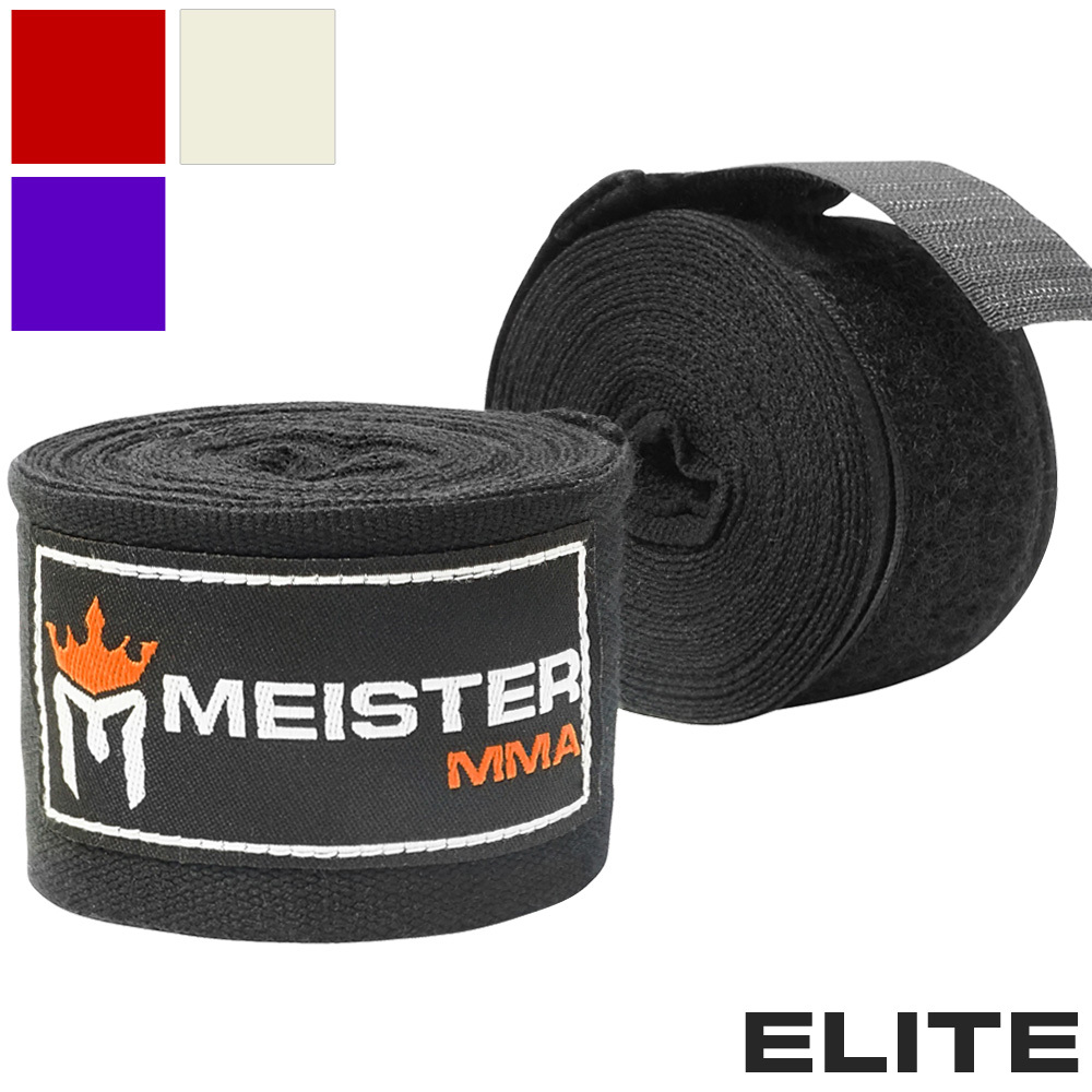 ELITE 180&Prime; HAND WRAPS BY MEISTER – PREMIUM Elastic MMA Boxing Hand Wraps Wrist
