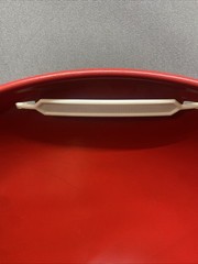 Flexible Flyer 26” Steel Metal Snow Disc Saucer Sled, Red Plastic Handle Used