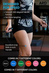 ARD 9FT Jump Rope Gym Aerobic Exercise Boxing Skipping Adjustable Speed Fitness