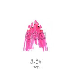100pcs 3.5&Prime; 9cm Squid Skirt Hoochies Salmon Rock Fish Octopus Fish Lure Pink New
