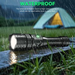 Led Tactical Flashlight, XHP70 Picatinny Rail Mount Flashlight Rifle Light Elect