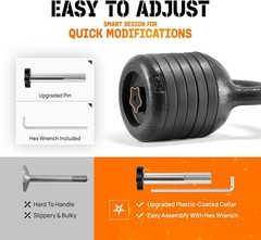 Ergonomic 20-40 LB Adjustable Kettlebell – Cast Iron for Home Workouts