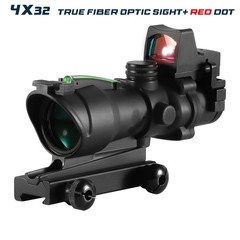 5X35 4X32 ACOG True Fiber Optic Red Green Cross Chevron Dot Tactical Sight Scope