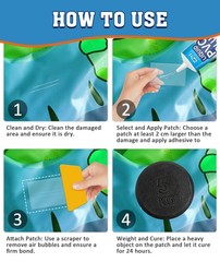 Air Mattress Patch Kit, Waterproof Vinyl Pool Liner Repair Kit for Inflatable…