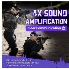 ZOHAN Electronic Shooting Ear Protection Earmuffs NRR 23dB Camo