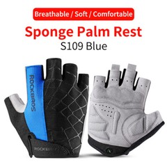 ROCKBROS Short Bike Gloves Road Bicycle Half Finger Breathable Shockproof Gloves
