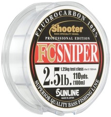Sunline Fluorocarbon Line Shooter Sniper 328.1 Ft 100 M 2.5 Lbs Natural Clear