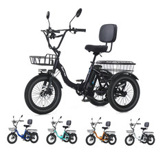 Narrak Fat Tire Folding Electric Trike Peak electric trike adult fat tire 1100W