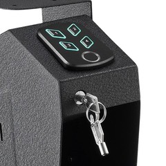 VEVOR Mounted Gun Safe for Pistols Biometric Gun Safe 3 Access Ways for 1 Pistol