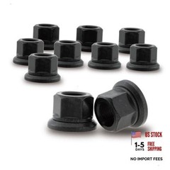 Two-Piece Flange Wheel Nuts – M22x1.5 Hex:33mm Flanged Nuts-M22x1.5 10 Black