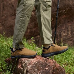 FitVille Mens Wide Slip on Hiking Shoes Walking Trekking Trails Sneakers Outdoor