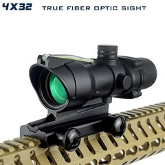 5X35 4X32 ACOG True Fiber Optic Red Green Cross Chevron Dot Tactical Sight Scope