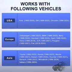 OBD2 Scanner with ABS SRS Transmission, Reset Fault Lights | Check Engine Code R