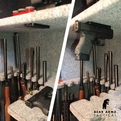 Magnetic Gun Mount for Pistols and Handguns Rubber Coated Adhesive Back 2 Pack