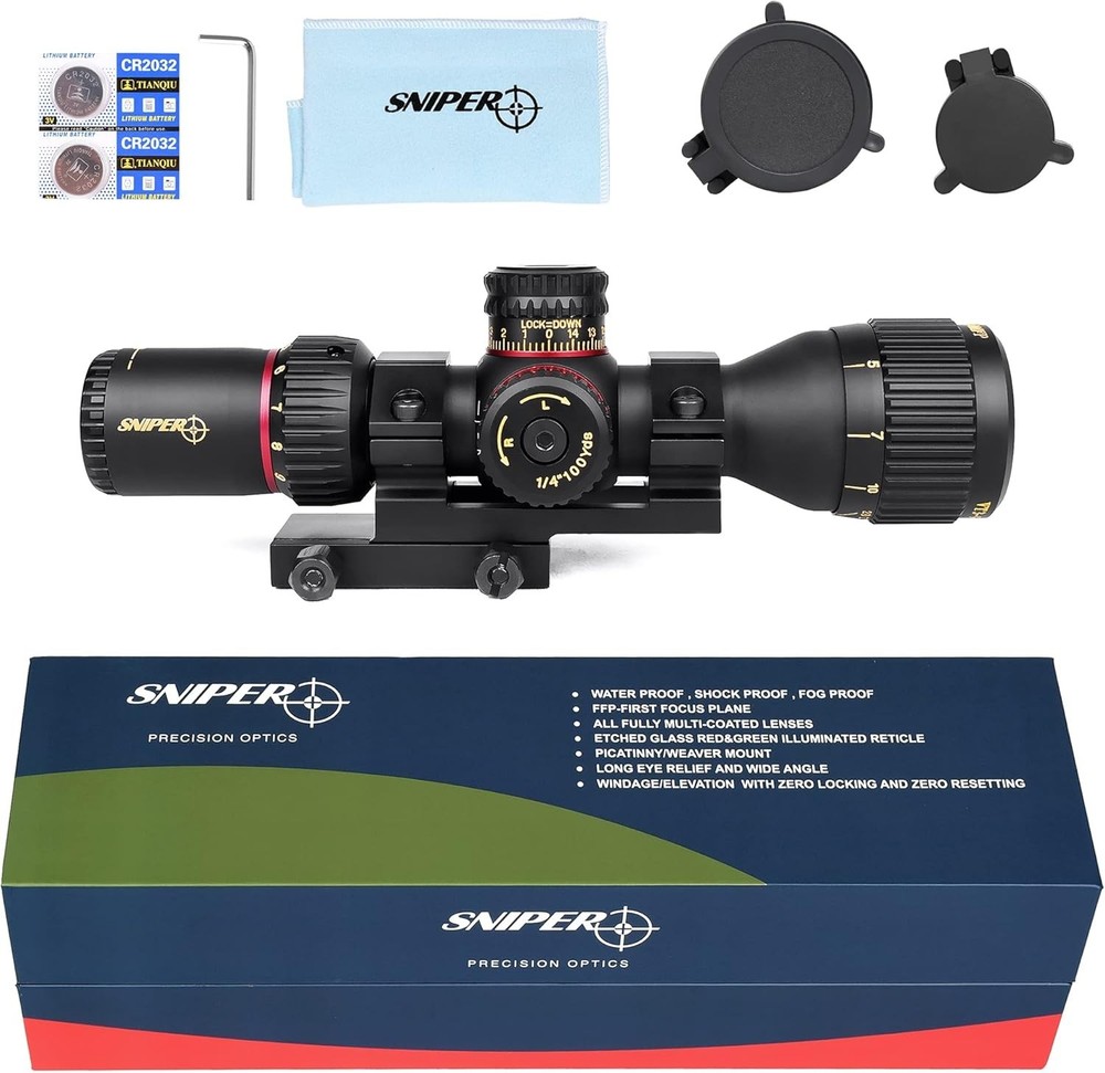 Sniper VT3-12X33MFFP First Focal Plane Compact Rifle Scope