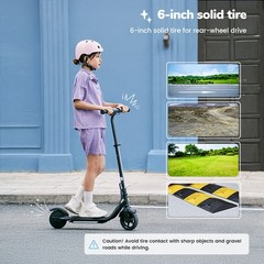 Electric Scooter Kids Ages 6-12 3 Speeds 150W Dual Brake E-Scooter Adjustable