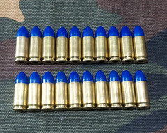 9MM LUGER SNAP CAPS SET OF 20 (BLUE+BRASS) REAL 115GN WEIGHT!!!