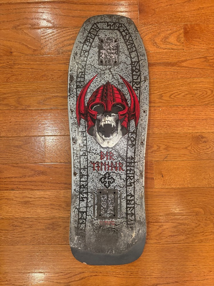 Vintage Powell Peralta Per Welinder Nordic Skull Skateboard Deck 1980s Original