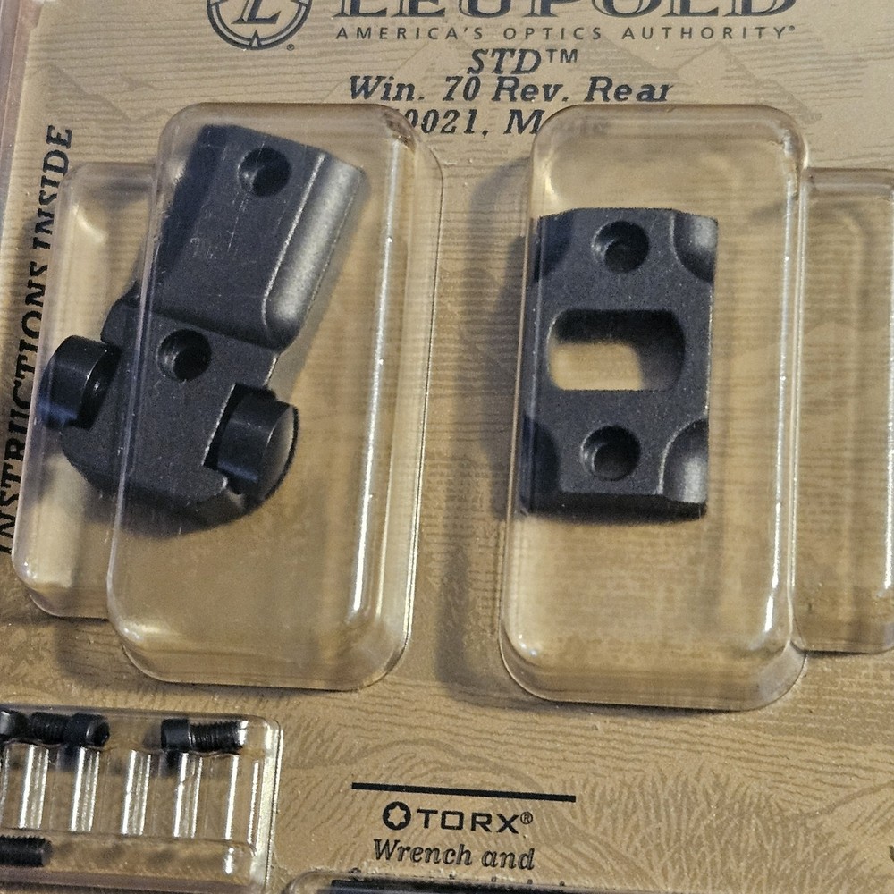 Leupold WIN70 Scope Bases Pair Winchester 70 Steel Matte Black 50021
