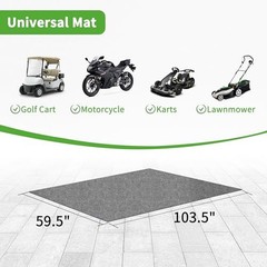 Golf Cart Garage Floor Mat (8.85×5.0 ft) – Oil Absorbent, Waterproof & Grey