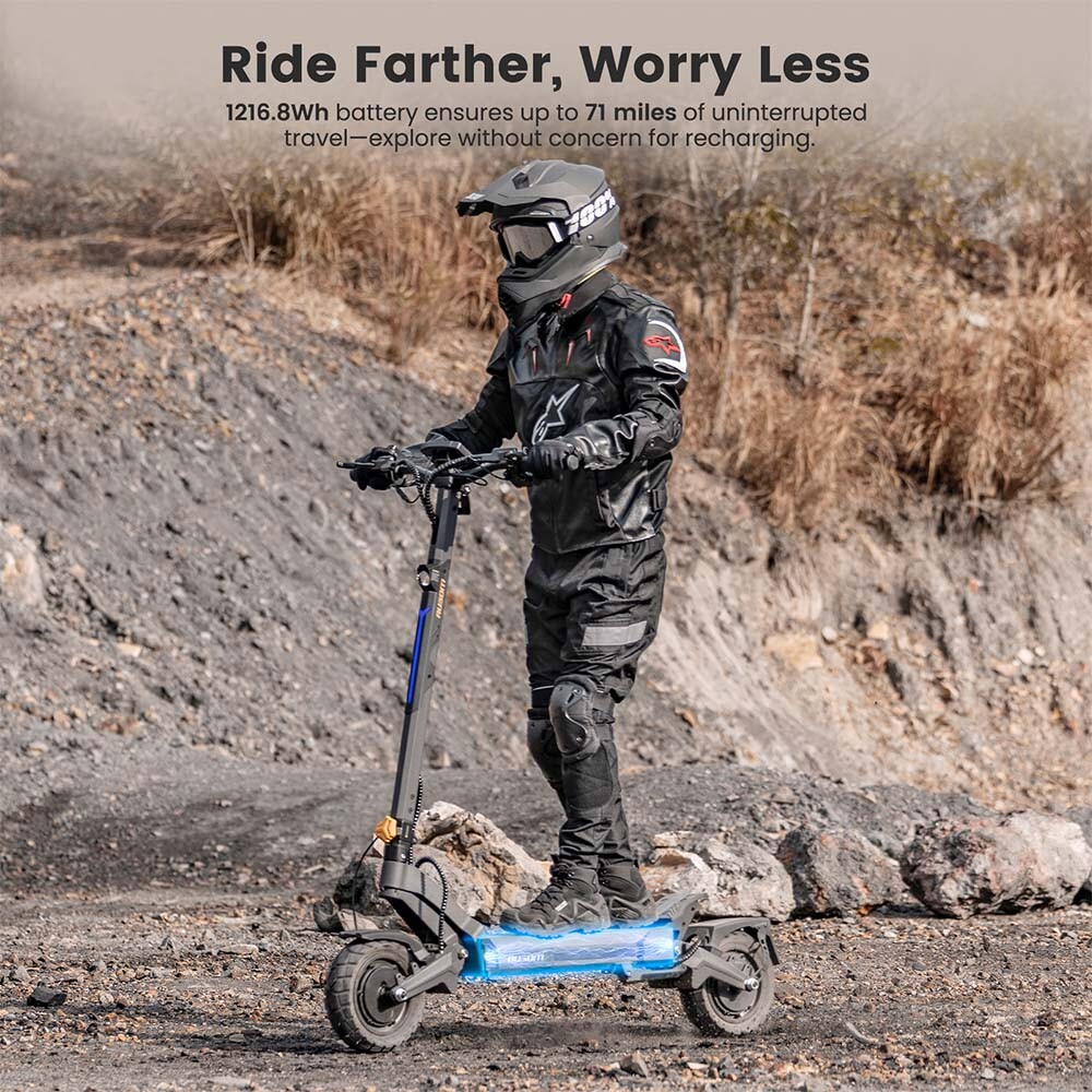 Ausom DT2 Pro Adult Electric Scooter,2*1100W Motor,52V 23.4Ah,115km Max Range,