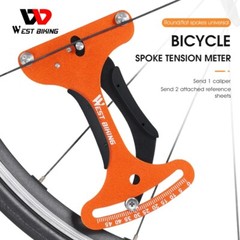 WEST BIKING Bike Spoke Tension Meter Measure Bicycle Wheel Repair Tool Orange