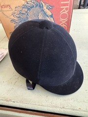 Troxel Victory Velvet Equestrian Riding Helmet Medium Black With Box & Manual