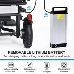 TopMate Electric Scooter 3 Wheel Power Mobility Scooter for Adult Senior 10.4Ah