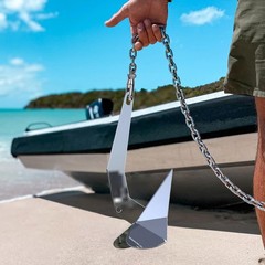 FUCNEN Delta Anchor 316 Stainless Steel Boat Anchor 11 lb/5kg Triangular Plow