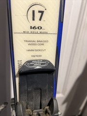 K2 FOUR R Mountain Skis 160cm w/ MARKER M 900 Bindings Blue