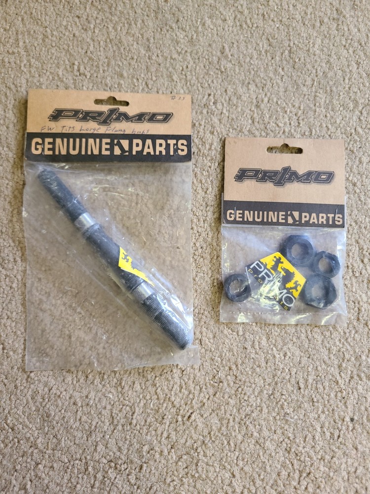 Vintage PRIMO FW #25 Axle And Lock Nuts Large Flange Hubs