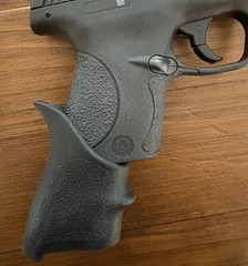 Rubber Grip Sleeve For Smith & Wesson M&P 40 Shield, Ruger LC9, Black