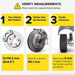 – 5mm 5×114.3 Hubcentric Wheel Spacers (60.1mm Bore) 5mm Thickness Silver