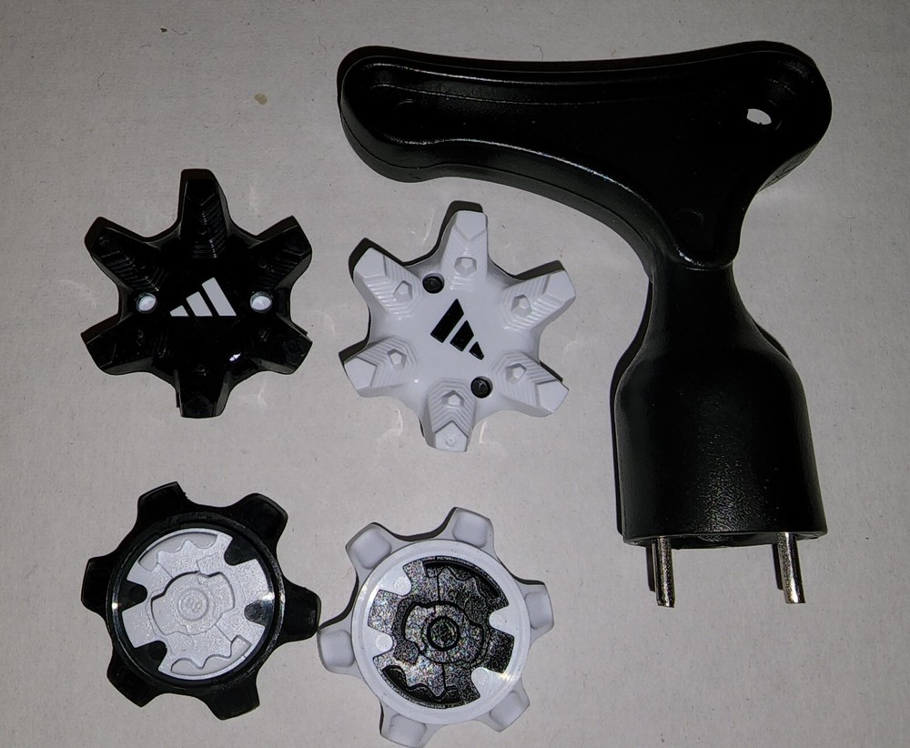 Adidas THINtech EXP Cleats Golf Spikes PINS – Black White 20 or 40 Tool Optional