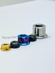 Titanium Nut M6 M8 M10 M12 M14 M16 M20 Ti Flange Nuts for Motorcycle Rear Axle