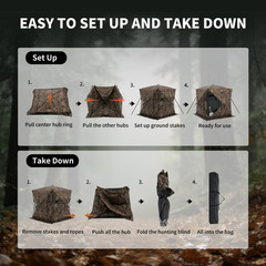 Best Seller edx 270° Visibility Hunting Blind 2-3 Person Camo NO IMPORT FEE