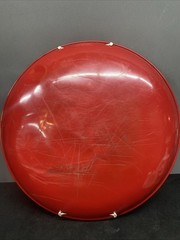 Flexible Flyer 26” Steel Metal Snow Disc Saucer Sled, Red Plastic Handle Used