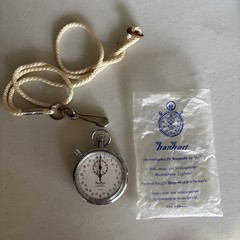 Vintage Hanhart Lever 7 Jewels Shockproof 1/10 Sec. Stopwatch, Made in Germany
