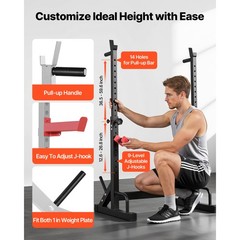 Uimoso Power Cage Squat Rack for Home Gym with Adjustable Dimensions